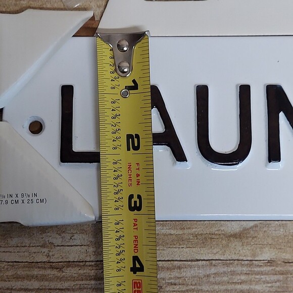 Hearth & Hand with Magnolia  "LAUNDRY" Enameled Metal Sign 9 7/8" x 3 1/8" - Picture 3 of 4